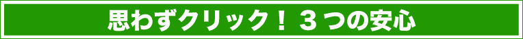 思わずクリック!3つの安心